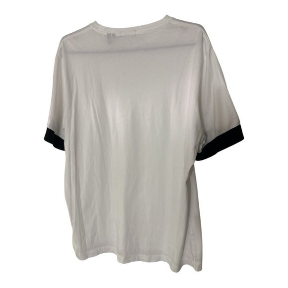 Theory White and Black Short Sleeve Tee - Picture 2 of 3